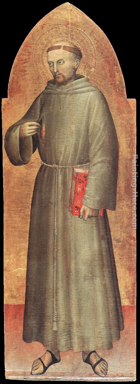 St Francis of Assisi painting - Giovanni da Milano St Francis of Assisi art painting